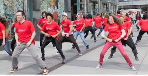 Clarins Advertising Flash Mob by BookAFlashMob.com